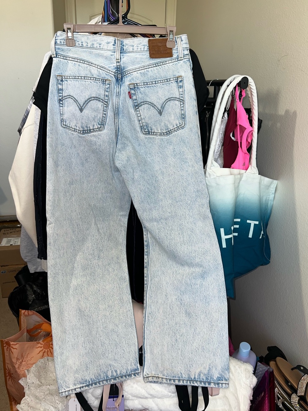 Levi's Light Acid Wash Straight-Leg Jeans